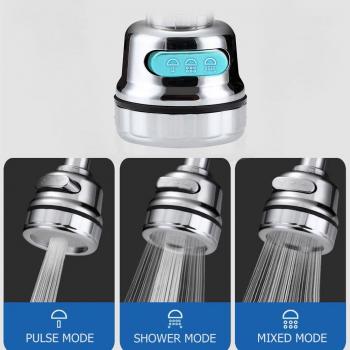 Multi-Functional 3 Mode Faucet Aerator with 360° Rotation and Water-Saving Filter Head for Home Use