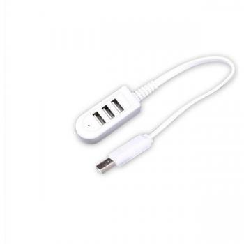 3-Port USB Hub Splitter with 3A Charger for Desktop and Laptop
