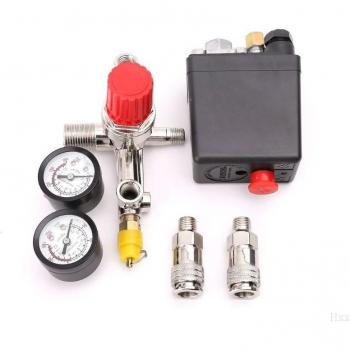 Luft Kompressor Druckkontrollventil 0,5-1,25 MPa mit Reglern & Manometer