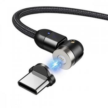 Câble USB Type-C magnétique 1 m MCE474 Maclean Noir
