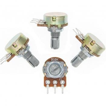 10PCS WH148 B2K Linear Potentiometer 15mm Shaft With Nuts And Washers