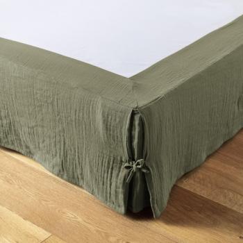 Cobertura Somier 90×190 cm Gasa de Algodón Romero Verde