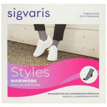 Calcetines marineros azul y blanco, compresión, tamaño pequeño