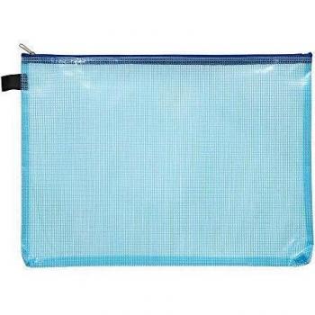 Buste portadocumenti A4 con zip blu 10 pz