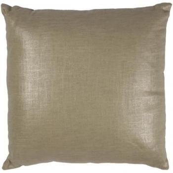 Coussin 40x40 COMETE beige en coton, lin et lurex