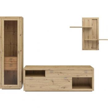 Wohnwand Set ONE by Musterring Chandler Eiche Artisan