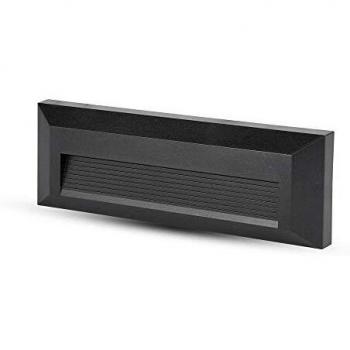 Luz Indirecta LED Pared 3W Rectangular Negro 3000K