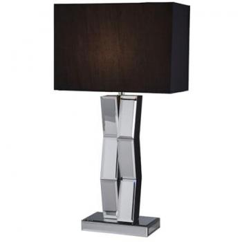 Lámpara de trabajo contemporánea con tela de cristal negra 1 luz E27