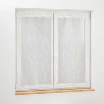 Paire droite passants - Galactee - Voilage - Blanc - 2 x 60 x 90 cm