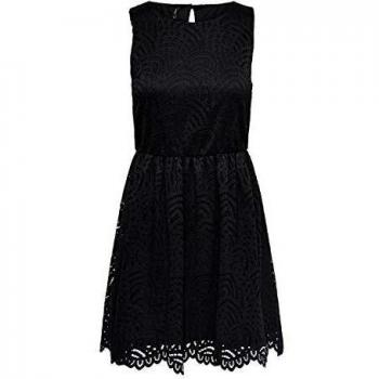Only Onledith S/l Dress Jrs Noos Vestido, Negro, 36