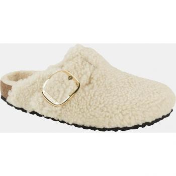 Birkenstock Boston Big Buckle slides, Beige, Female, Size: 4 UK