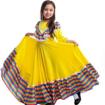 Jupe Danse Gitane Jaune Circulaire