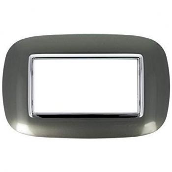 Placca Ovale 4M in Acciaio Tecnopolimero Scuro