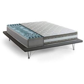TALAMO ITALIA Materasso matrimoniale Naike, Materasso sfoderabile in Memory Foam e Gel Waterfoam, 100% Made in Italy, Anti acaro e Anallergico, Cm 160x200h27