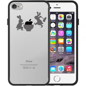 Funda iPhone 7, TrendyBox Transparente Negro Funda para iPhone 7