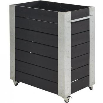 Kaiserkraft Pflanzkasten mit Rollen, HxBxT 950 x 870 x 500 mm, schwarz