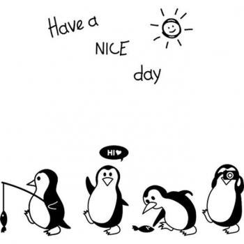 Cute Penguin Kitchen Wall Art