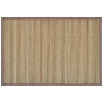 Brown Bamboo Placemats 30 x 45 cm - Set of 6 by vidaXL