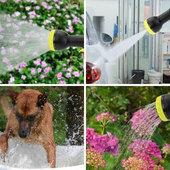 VHOME FlexiSchlauch 15 m – Schwarzer Gartenschlauch für Bewässerung & Autowäsche