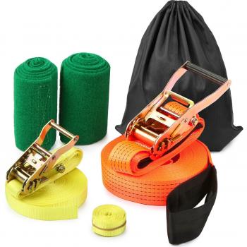 Slackline Pro 49 pies con Bolsa de Transporte y Guantes