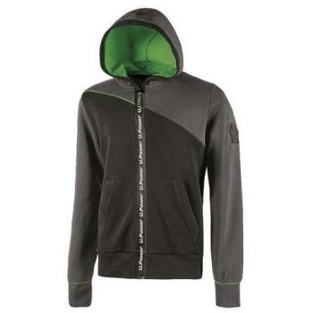 Sweat-shirt à Zip U-Power Jupiter Gris Asphalte Taille M