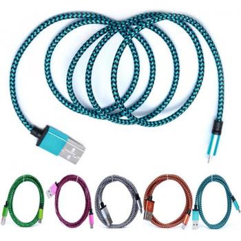 Leichtes, farbenfrohes Mikro-USB-Schlangenkabel (1 Meter) für schnelles Laden und Synchronisieren, geeignet für Huawei, Xiaomi, Android-Geräte