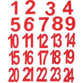 Felt Christmas Countdown Calendar Stickers