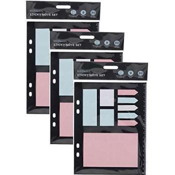 Assorted Pastel Post-It Pads – 30 Sheets Each, 3-Pack