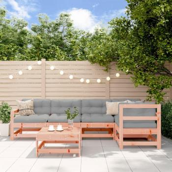 VidaXL 6 Piece Patio Lounge Set Solid Wood Douglas