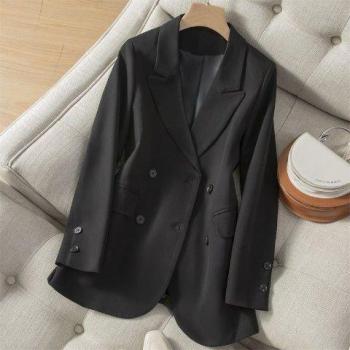 Blazer Manga Larga Doble Botón Beige 2022