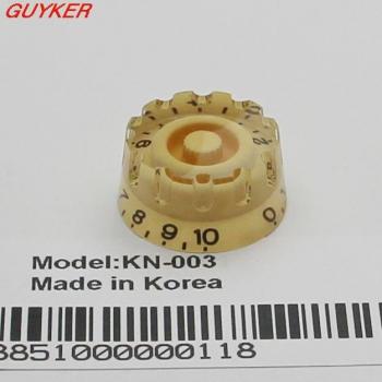 Embossed Amber Serrated Electric Guitar Knob - Speed Control