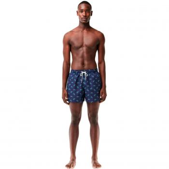 Lacoste Badeshorts Monogram Krokodil blau marine XL
