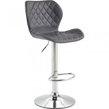 Sgabello bar Cork in similpelle chrom grigio
