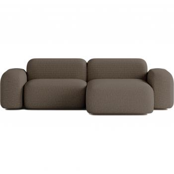 Canap® Angle 3 places en tissu brun