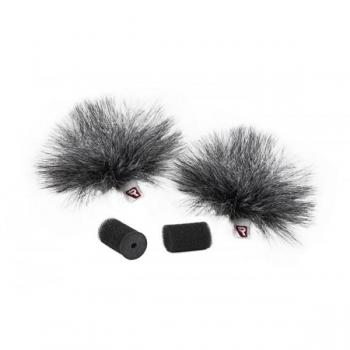 Rycote Lavalier Ristretto Grigio con Paravento 2x Pelliccia
