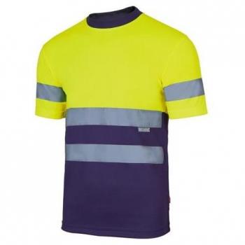 Camiseta Alta Visibilidad AMA.Fluro/Marino T‑S