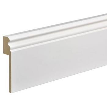 Kosche Fliesenabdeckleiste MDF 78252, 16 x 100 x 2500 mm, Weiß, Foliert, Hamburger Profil