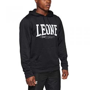 Sudadera con capucha Leone 1947 Logo negro blanco M