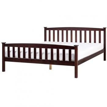 Matrimoniale Pino Marrone Scuro 160x200 – Letto Beliani