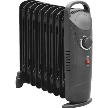 Grzejnik olejowy mini 900W z 9 żebrami czarny VO0277