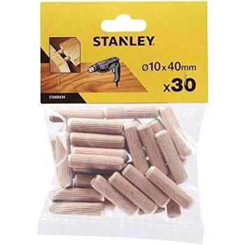 Round Wooden Dowels 10mm x 40mm Pack of 30 by Stanley