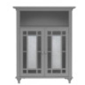 Teamson Home Windsor Arredo Armadietto da Bagno in Legno 2 Porte Grigio EHF-529G