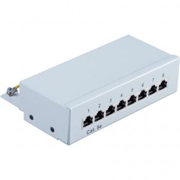 Shiverpeaks Patch Panel Basic-S Cat 5e, 8 Porte, Accessori Server, Grigio