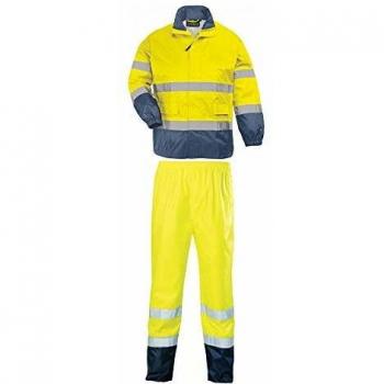 Ensemble Pluie Sécurisé Jaune Fluo/Marine