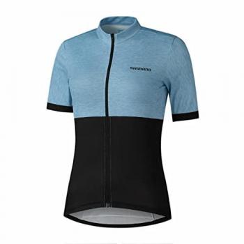 Maglia Shimano Element Maniche Corte Donna Blu Chiaro e Nero