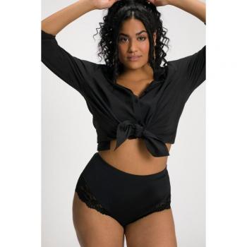 Damen Midislip für große Größen, Schwarz