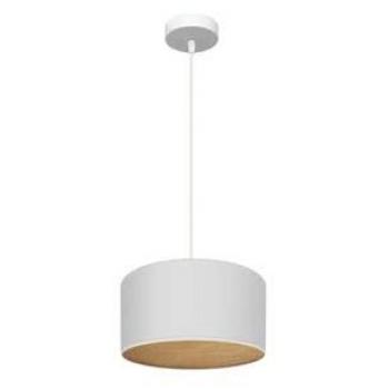 FABRILAMP Colgante Tania 1xe27 Blanco/madera clara Regx30x30 cm