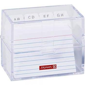Karteibox A8 gefüllt transparent