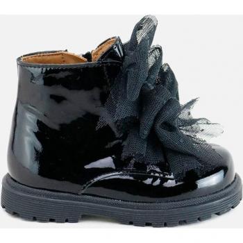 Bota lazos tul charol negro Sibaritas