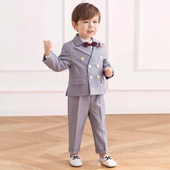 Boys' Wedding Party Suit Set - Double Breasted Blazer and Trousers